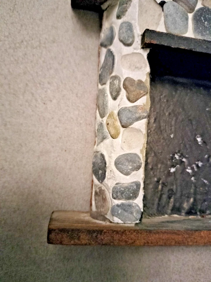 Casa de muñecas miniatura vintage rara Sir Thomas Thumb Stone chimenea 1:12 Foto 4 de 4