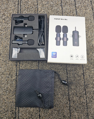 PQRQP MINI MIC 3 in 1 Wireless Lavalier Microphones For iPhone, iPad, Android