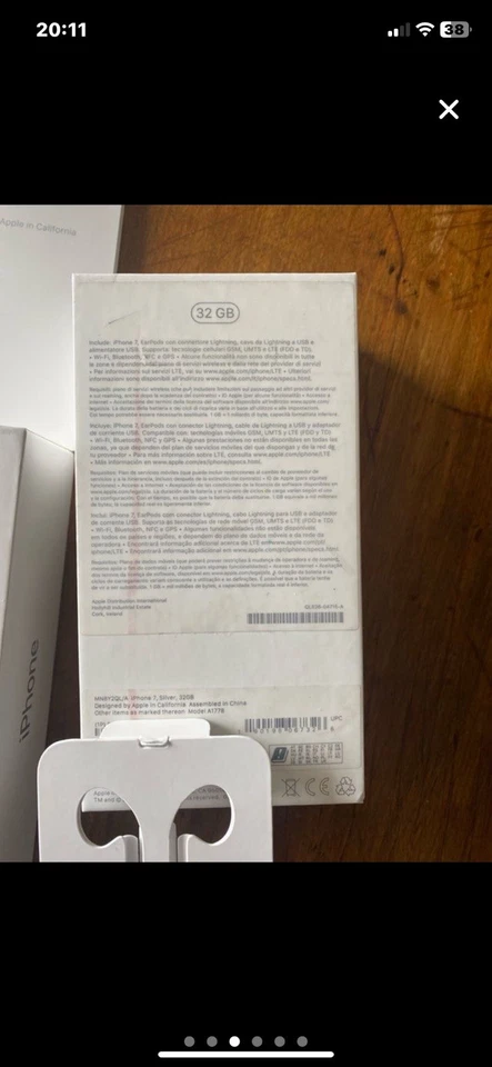 Scatola iPhone 7 32gb - Immagine 3 di 4