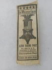 WINNECONNE WISCONSIN WINNEBAGO CO GAR CIVIL WAR GRAND ARMY POST REUNION RIBBON