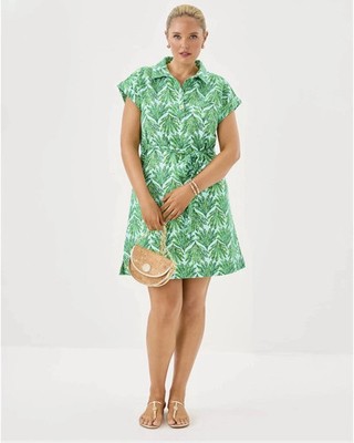NWT - Lilly Pulitzer Emersyn Belted Printed Cotton Blend Dress M
