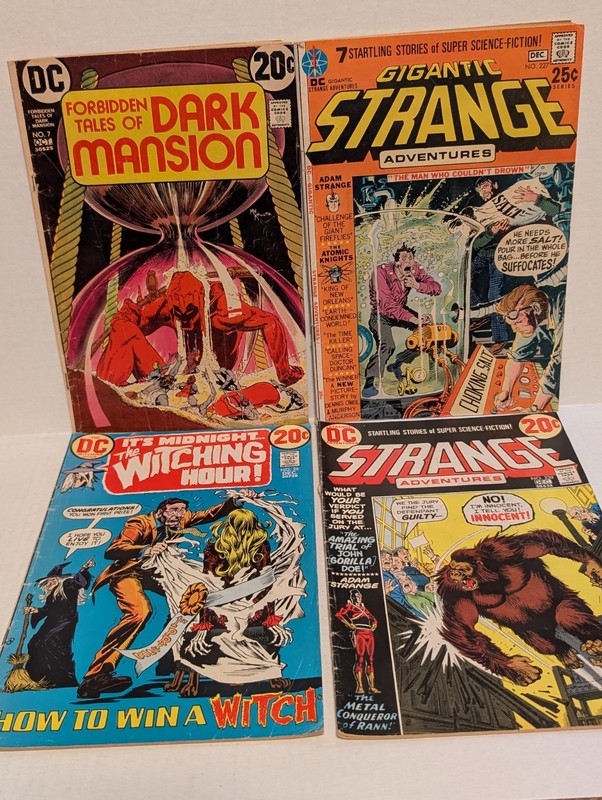 DC Mixed Lot of 4 - Dark Mansion, 2 x Strange Adventures, The Witching Hour