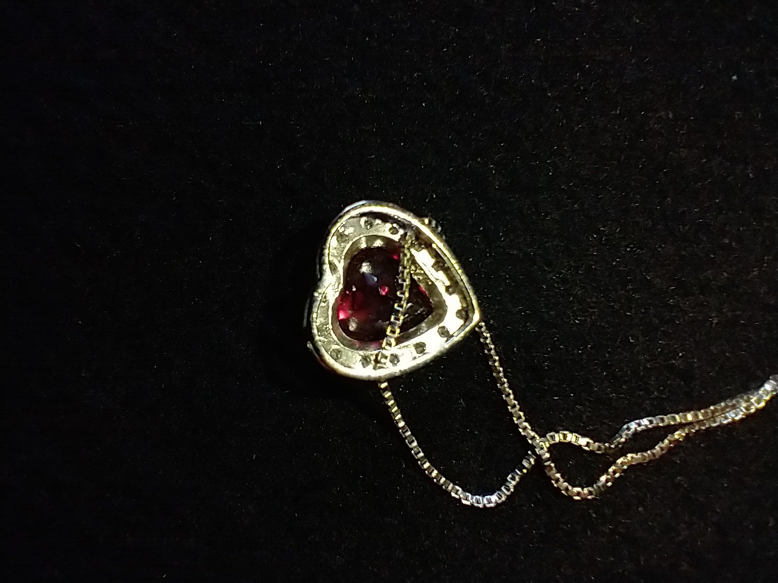 Sterling Silver Heart Shaped Ruby and Rhinestone … - image 8