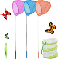Telescopic Butterfly Nets for Kids 3 Packs, Outdoor Explorer Catching Kits Inclu