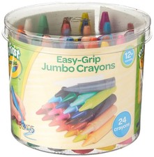 MyFirst Jumbo Crayons Assorted Colours (Pack of 24) Easy Grip Colouring Crayons