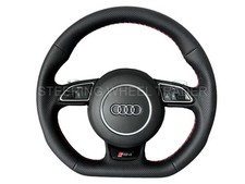 Volante inferiore piatto traforato AUDI RS5 8F S5 A5 con cambio a palette DSG