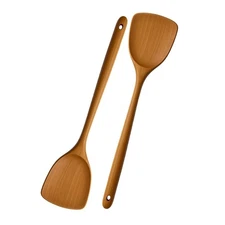JapanBargain 4080, Wooden Spatula Turner Cooking Utensil for Non Stick Cookwa...