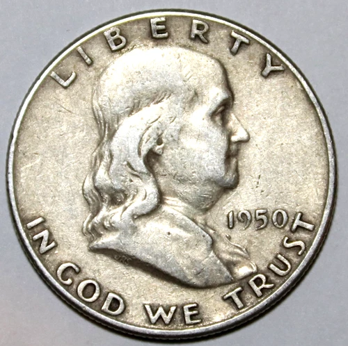 1950-P Franklin Half Dollar - Very Fine - #0374EB