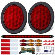 4 Inch Round Led Trailer Tail Lights Kit 4 Round Led Stop Turn Tail Lights 4 Inch Round Led Trailer Tail Lights Kit 4 Round Led Stop Turn Tail Lights