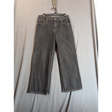 Faded Glory Kids Jeans Dark Wash Wide Leg Denim Pants Size 16H