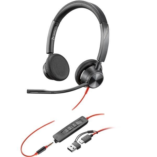 HP Poly Cuffie stereo Poly Blackwire 3325 con connettore USB-C + spina da 3,5 - Immagine 3