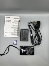 Canon Ixus 180 Digital Camera Black BOXED 16GB SD Charger Great Condition!