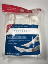 Vintage Crew Socks 10 Pairs Mens 7.5-12 Townscraft 80s 90s USA JCPenny