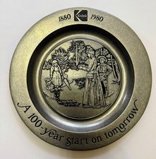 Kodak 1880-1980  A 100-Year Start on Tomorrow  Pewter Plate 100th Anniversary 