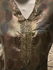 Clearance Sale Pakistani Indian Designer Generation Shalwar Kameez Dress Gold XL