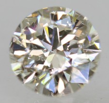 Certified 0.61 Carat H VVS2 Round Brilliant Natural Enhanced Loose Diamond 5.5mm