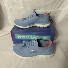 Women's SKECHERS Summits Top Player Washable Slip On Bungee Sneakers Size 8 NEW