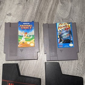 Baseball stars 2 & Rad Racer 2 Nintendo 1985 NES Clean