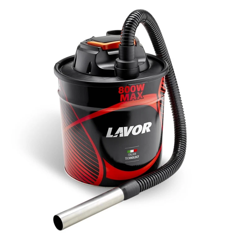 Cenerello Aspiracenere LAVOR 18 Liri Doppio Filtro Cenere 800 Watt Stufa Camino