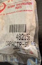 Genuine OEM Whirlpool Capacitor 482156 WP482156- NOS