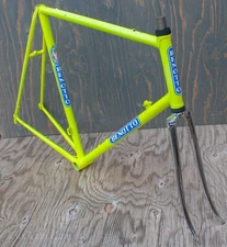 NOS Vintage Benotto 5000 62cm Aero RoadBike FRAME FORK Columbus Tubes TT Bicycle