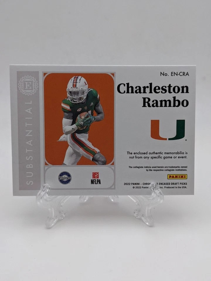 💥 2022 Panini Chronicles Draft Picks Charleston Rambo #EN-CRA Rookie RC - Image 2 of 2