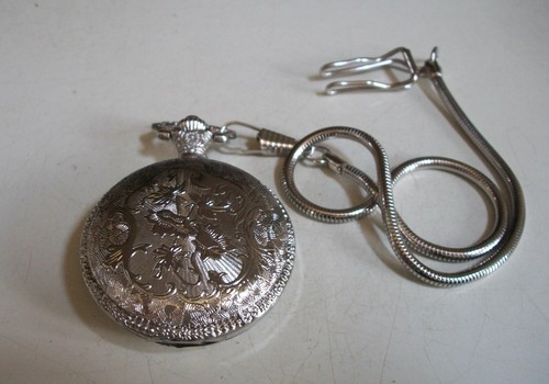 Men's Fishing, Truck, Hunting, Train, Golf, Dad Etc Clip On Pocket Watch & Chain - Picture 167 of 170
