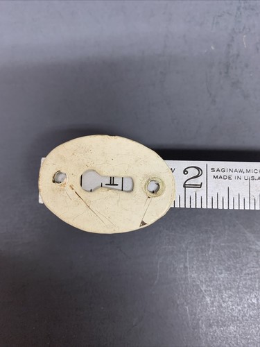 Antique Skeleton Key Plates Painted White 1 5/8" Set of 2 - Picture 5 of 5