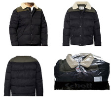 SCHOTT NYC MEN'S HILL JACKET*SIZE-LARGE (NICE M FIT)*COLOR-BLACK/FOREST*RRP-£190