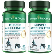 Purity Products Muscle Accelerator 650mg RipFactor Patented Clinic Tested 2X60