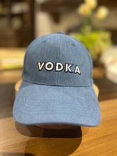 DEEP EDDY VODKA Blue Baseball Cap Corduroy Hat Snap-Adjustment One-Size-Fits-All
