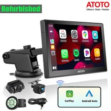 ATOTO P8 7" Portable Car Stereo Dash Rear Camera Remote Control Wireless Carplay