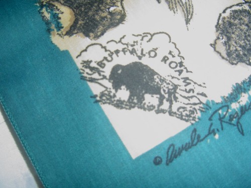 Bandana caccia bufalo Roams nativi americani bufalo gregge western vintage - Foto 4 di 8
