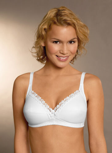 New Non Wired Soft Cup Light Padded Bra A to C Cup Naturana Code 86818 300 WHITE - Afbeelding 1 van 1
