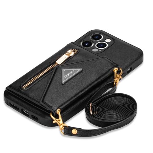 For iPhone 12 11 Pro Max XS SE 6s 7 8 Leather Wallet Card Holder Back Case Cover - Picture 13 of 48