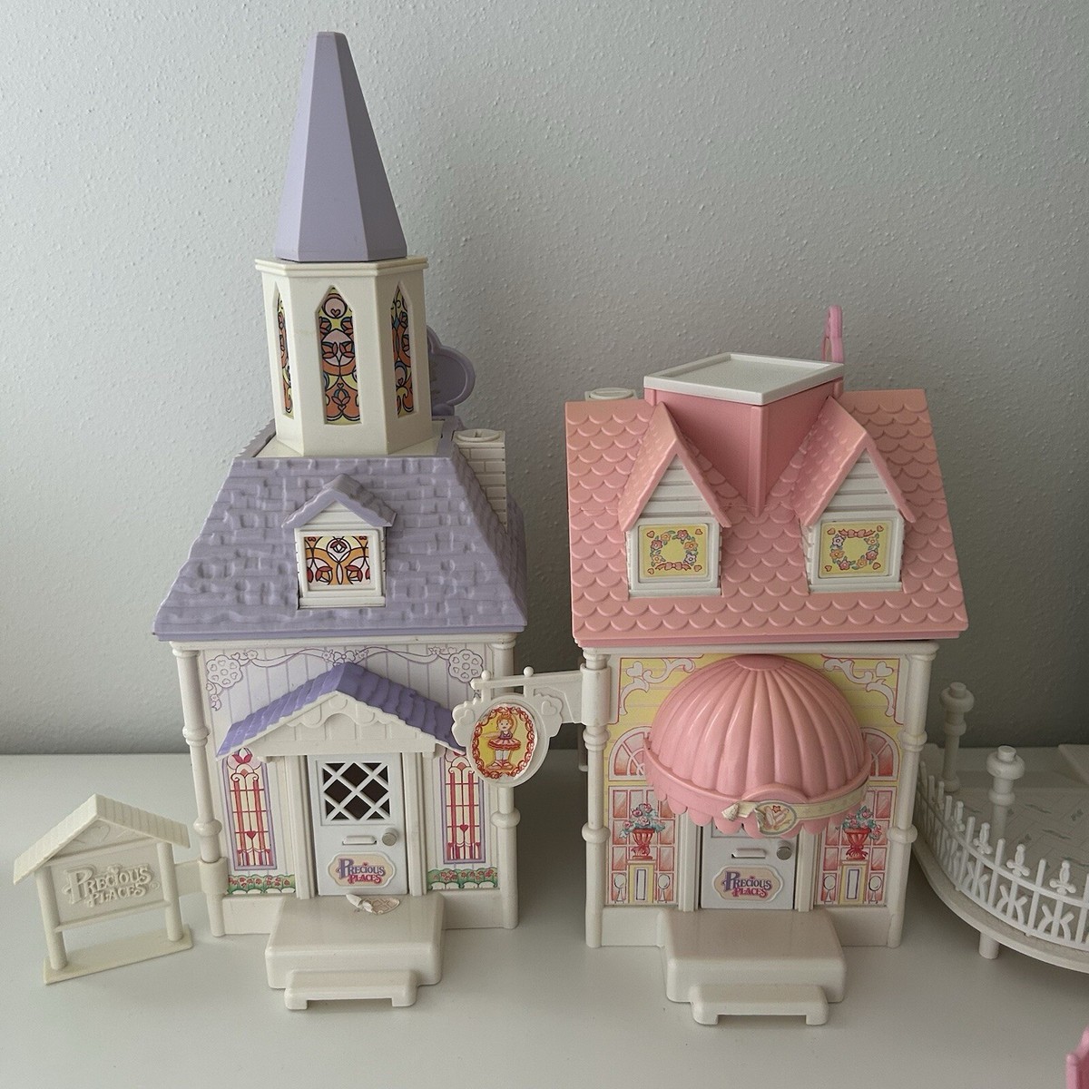 Vintage Precious Places Lot Houses Gazebo Nursery Pet Shop Ballet