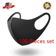 100Pcs Reusable Washable Soft Foam Cloth Face Mask Cover Stretchable Adult Size