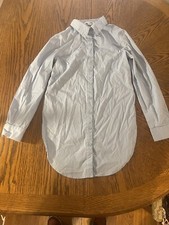 fashion nova button up shirt collared Blue
