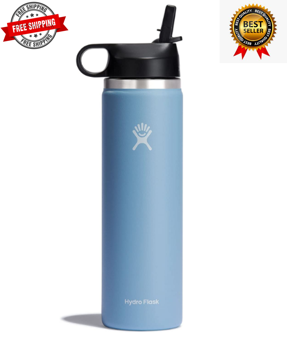 Hydro Flask Wide Mouth Straw Lid,olive,black,white,laguna,rain