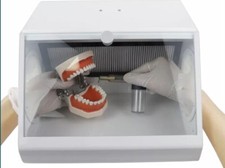 Dental Sandblasting Dust-proof Box Double Suction System+Built-in LED Light US