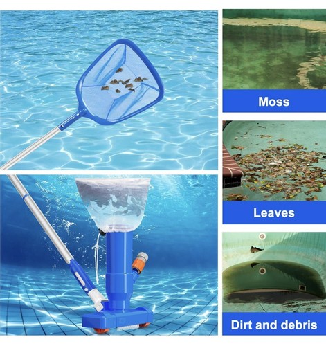 Pond Pool Cleaning Kit Swimming Pool Pond Cleaning WITH LARGE NET Vacuum Cleaner - Picture 8 of 8