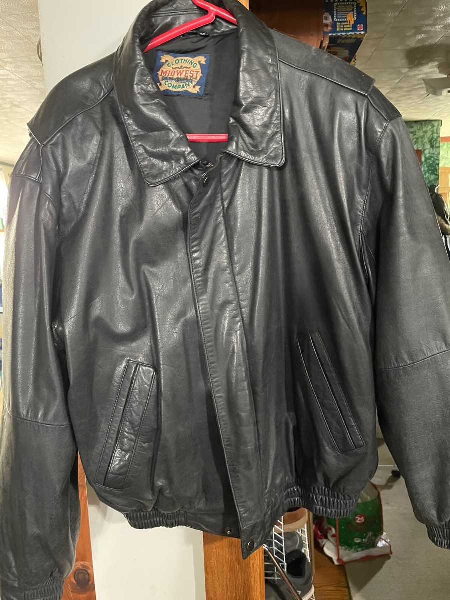 Vintage LEATHER Midwest Clothing Company Bomber Jacket Med Vintage LEATHER Midwest Clothing Company Bomber Jacket Med