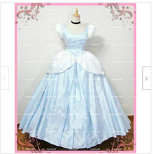 Cinderella Dress Adult Princess Women Cosplay Costume Halloween QQ