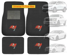 4PC NFL Tampa Bay Buccaneers Car Truck Black All Weather Carpet Floor Mats Set