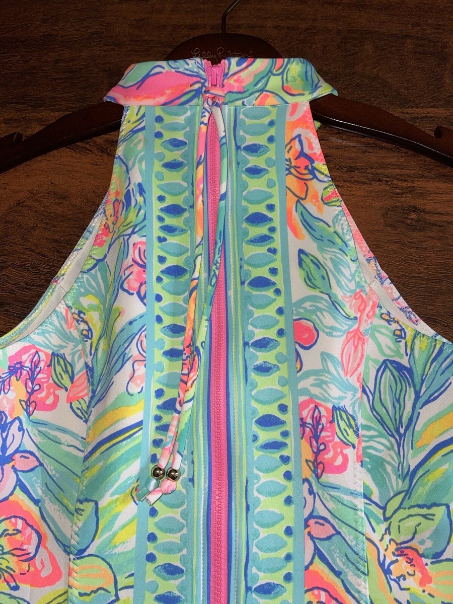 Lilly Pulitzer 2 Surf Gypsea KRISTA SHIFT DRESS Scuba Halter
