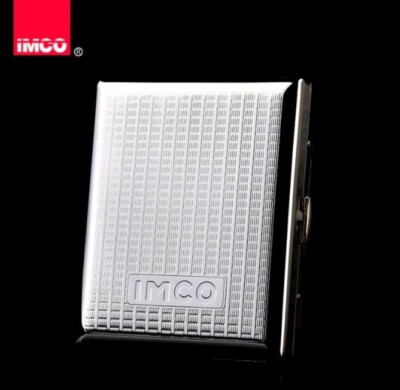 Imco cigarette case, beautiful chrome surface, old fashioned style