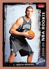 2008-09 Fleer #223 Kosta Koufos RC Rookie Card Utah Jazz 🔥🏀🔥