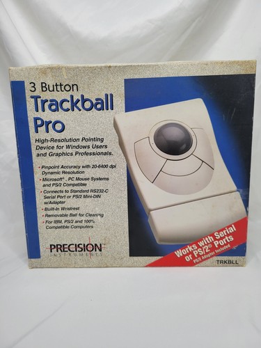 Precision Instruments 3 Button Trackball Pro 90s 2000s Tech Y2K - Picture 2 of 5