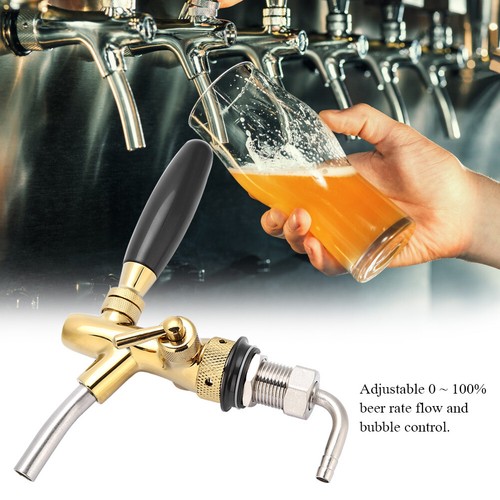 Edelstahl G5/8 Zapfhahn Schankhahn Zapfanlage Bier Fass Hahn Kompensatorhahn