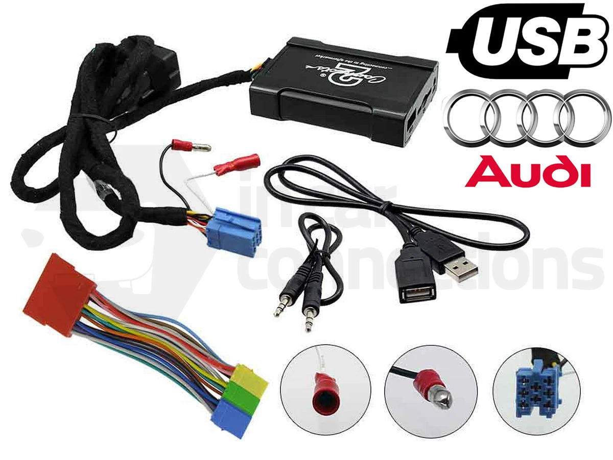 Audi A4 USB adapter interface CTAADUSB003 car AUX SD input MP3